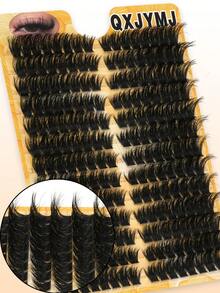 208 Individual Lash Clusters - Natural Look, D-Shaped Curl, Fluffy, Suitable For DIY Lash Extension With Salon-Level Density And Length - Easy To Use, Reusable And Comfortable, Lash Clusters, Lash Groups, Individual Lashes, False Lashes, Suitable For Wearing On Dates, Parties, Travels, Christmas, Halloween, Reusable - D - 查看 5