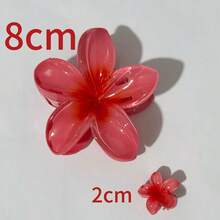 12-Piece Set Of Large Summer Flower Hair Clips / Beach Holiday Flower Hair Clips / Barrettes Accessories - 6unidades-clássico-2cm - Xem 1
