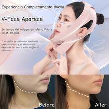OranSee Faja Facial 2 en 1 Reutilizable - Doble Banda Ajustable con Tecnología V-Lifting, Elimina Papada y Flacidez en 30 Minutos, Material Transpirable para Uso Diario y Nocturno, Talla Única - 1 - Ver 10