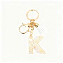 独特字母钥匙扣，龙虾扣，易于打开，小巧便携，节日/生日礼物，男女通用包包/汽车钥匙扣 - 彩色 - 查看 11