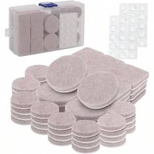 Pcs Almohadillas para Muebles, en 3 Tamaos, Protectores para Patas de Sillas Autoadhesivas, Antideslizantes de Fieltro para Muebles Sin Ruido y Cortable para Tabla, Sof - beige + común - Ver 2
