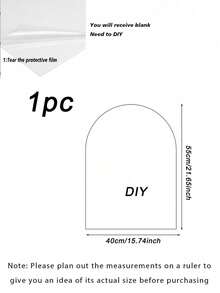 1pc 11.8"X15.7"/15.7"X21.7" Frosted Blank Acrylic For DIY Wedding Directional Sign, Wedding Signage, Birthday Engagement Party Display Board, Party Display - Multicolor - View 11