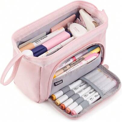 Estuche de lápices de gran capacidad, bolsa de mano para lápices, bolsa para cosméticos, regalo para oficina, escuela, adolescentes, niños, hombres, mujeres y adultos