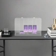 Clear Acrylic 6-Slot Booster Pack Display Dispenser With Hinged Cover Tabletop Card Stand - trắng - Xem 3