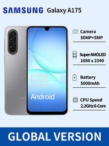 Samsung Galaxy A17 6.7英寸 Super AMOLED 双卡双待解锁智能手机，配备5000万像素OIS三摄后置摄像头和1300万像素前置摄像头，90Hz刷新率屏幕，5000mAh电池，最高可扩展至2TB存储，支持NFC和快速充电，时尚纤薄设计，搭载Android操作系统。 - 灰色 - 查看 9