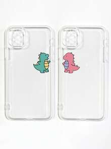 2 piezas Fundas de teléfono transparentes, Fundas de teléfono con dinosaurios, Fundas de teléfono para parejas, Compatibles con , Funda de teléfono, Funda compatible con iPhone 17 Pro Max, Cubiertas, Funda de teléfono linda, Compatible con funda 13, Compatible con funda 15, Compatible con funda 16 Pro Max, Compatible con funda 16, Compatible con funda 14, Compatible con funda 15, Compatible con funda 16 Plus, Adecuado como regalo de cumpleaños, novia, novio o para uso personal - transparente - Ver 11