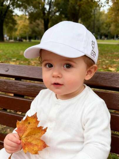 3 PiecesBaby Spring And Autumn Cute Printed Animal Head Baseball Cap, Suitable For Outdoor Sun Protection, Leisure, And Everyday Parties