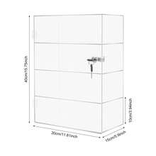 4-Tier Acrylic Display Case With Lock, Clear Display Box, Lockable Countertop Box For Display, Clear Tabletop Organizer For Storing Small Items And Ornaments, Acrylic Display Countertop Storage Cabinet, 11.81*5.9*15.75in Assembly Free - 透明 Clear - 查看 11