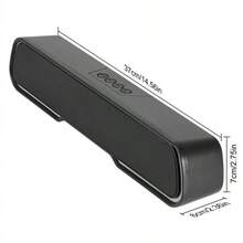3D Surround Bluetooth Sound Bar, High-Quality Speaker Material, Home Theater Soundbar, 4 Speakers & RGB Light Detail, 1200mAh Battery, USB/SD/AUX/FM Radio Support, Built-In Subwoofer & USB Rechargeable, Wireless Bluetooth Speaker Ideal For TV/Music/Gaming - Black - View 12