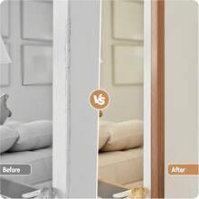 1 Stück selbstklebender Holzmaserung Dekorationsstreifen, matte Vinyl-Oberfläche, Wand Dekorationskante, selbstklebender dekorativer Wandaufkleber, modernes minimalistisches Design, Heimdekoration