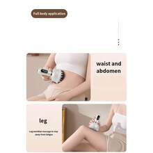 1个可充电1200mAh经络按摩刷，带加热和振动模式，可选择按摩肩部、颈部、腰部，无线刮痧按摩器 - 彩色 - 查看 5