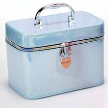 Set de Maletines de Maquillaje S/M/L - Gran Capacidad y Clasificación - Azul - Ver 9