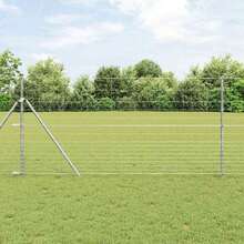 vidaXL Wildzaun Silber 25 X 1,2 M Verzinkter Stahl - Argento - Visualizzare 1