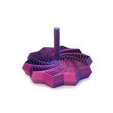 1件装视觉错觉折叠拼图玩具多边形胡萝卜塔减压螺旋三维设计玩具 - 彩色 - 查看 11