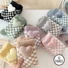 Calcetines de invierno de multicolor térmico grueso para mantener el calor para mujer. - transparente - Ver 7