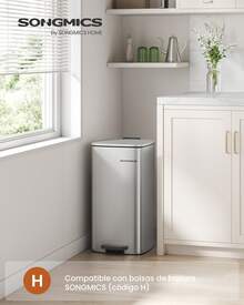 SONGMICS Trash Cans - Silver - View 2