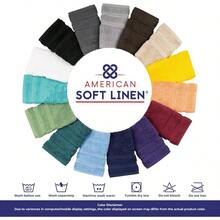 American Soft Linen - Juego de toallas de 3 piezas 1 toalla de baño 1 toalla de mano 1 toalla 600 g/m² 100 % algodón turco para baño juego de toallas rojas burdeos - Rojoburdeos - Ver 8