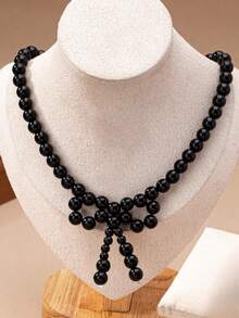 5pcs Fashionable Versatile Elegant Pearl Necklace, Earrings, Ring, Bracelet Jewelry Set, Women's Pearl Jewelry Set, Suitable For Wedding, Daily Wear, Best Gift - White - View 20