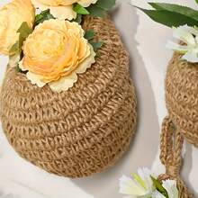 1pc Handwoven Boho Macrame Wall Hanging Basket, Bohemian Style Teardrop Shaped Storage Basket For Kitchen Decor, Garden Plant Holder, Available In 3 Sizes Kitchen Items Kitchen Accessories Kitchen Tools