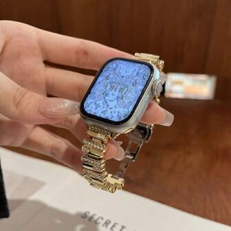 1 Stück asymmetrisches Metallarmband kompatibel mit AppleWatch Bändern AppleWatch 42mm 38mm 40mm 41mm 44mm 45mm 46mm 49mm, modische Smart Watch Ersatzarmband für Serien Ultra2 Ultra SE2 SE 10 9 8 7 6 5 4 3 2 1 für Herren und Damen