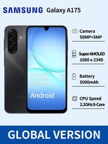 Samsung Galaxy A17 6.7英寸 Super AMOLED 双卡双待解锁智能手机，配备5000万像素OIS三摄后置摄像头和1300万像素前置摄像头，90Hz刷新率屏幕，5000mAh电池，最高可扩展至2TB存储，支持NFC和快速充电，时尚纤薄设计，搭载Android操作系统。 - 黑色 - 查看 9