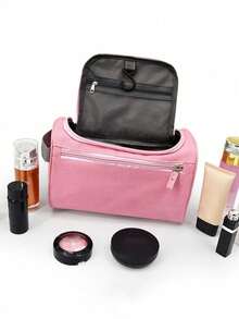 Customized Text Personalized Simple Makeup Bag Large Capacity Travel Makeup Bag Storage Portable Makeup Bag Hook Toilet Bag Waterproof Multi Functional Makeup Bag Business Travel Portable Storage Bag New Travel Storage Hook Toilet Bag Makeup Bag Women's Outdoor Large Capacity Portable Men's Toilet Bag