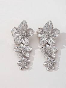 1 Set/1 Pair Fashionable Floral Element Earrings, Ring, Bracelet For Women, Suitable For Party, Daily Wear, Valentine's Day, Wedding, New Year, Mother's Day