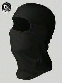 Musion 1pc Racing Balaclava Face Mask, Summer Cooling Neck Gaiter, Stretchable And Breathable Motorcycle Mask For Biker Motocross - Black - View 2