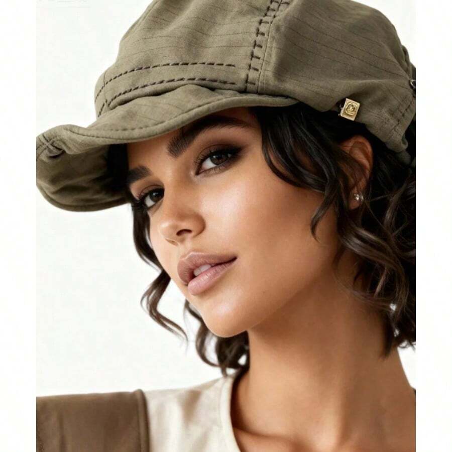 Beret・Retro Artistic Fashional Style Newsboy Cap | Large Size, Three-Dimensional, Makes The Face Look Smaller・Slouchy Style, Versatile | A Must-Have For Artistic Style Women To Go Out In Spring And Autumn・Retro Wear | New Style, Breathable・Japanese Painter Hat Elements - Multicolor - 查看 1