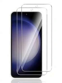 2片装高清防刮、防指纹、防碎钢化玻璃屏幕保护膜，兼容三星Galaxy，精准边缘贴合，超薄设计，触感顺滑，白色边框升级版防爆、防指纹、防静电、耐磨电镀高清透明钢化玻璃，高铝玻璃材质，无气泡超清保护膜，加固防碎保护硬包装 - 白色 - 查看 54