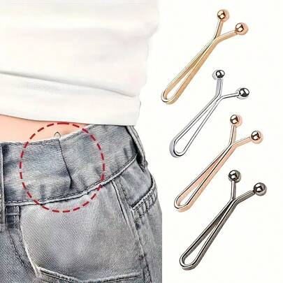 4/8/12pcs U-Shaped Waist Cincher Clips, Waist Clips No Sewing No Nails, Pants Waist Reducer, Sleeve Cuff Adjuster, Curtain Clips, Clothing Length Shortener, Women Headscarf/Scarf Clips, U-Shape Anti-Slip Clips, Suitable For Daily Life, Clothes, Skirts, Headscarves And Various Scenarios