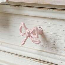The Pink Bow1pc Cabinet Can Handle The Cute Dressing Table Knobs For Bedrooms, Dressing Tables And Wardrobes, Including Decorative Bow Pulls With Screws. It Is Perfect For Storage In Bathrooms Or Entrance Passageways, As Well As For Bathroom Towel Racks Pair Of Pink Bow Drawer Handles - Metal Iron Elegant Decorative Cabinet Knobs For Drawers, Durable Rust-Resistant Hardware Pulls For Kitchen, Bedroom, Dresser, Knobs For Cabinets And Drawers - Pink - View 9