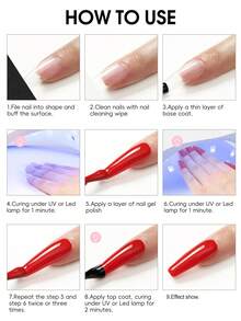 coscelia 18PCS Pink Nail Gel Polish With UV Lamp-Nude Red Orange Gel Nail Polish & Top Base Coat, Semi-Permanent Nail Supplies For Women Home Salon Christmas Gift