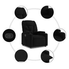 vidaXL Relaxsessel Schwarz Stoff - Negro - Ver 7