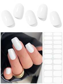 Adesivos de gel semi-curados para unhas (cor sólida) - Adequados para qualquer cabine de luz UV/LED, adesivos de gel com qualidade profissional, de longa duração e resistentes, fáceis de aplicar e remover, ideais para presentear e para unhas decoradas em festas de aniversário. - Multicolorido - Ver 18