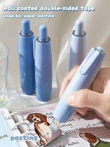 4-1 Roll Permanent Double-Sided Coated Tape, Adhesive Tape Dispenser For Scrapbooking, Crafts, Arts, Photos, Smooth And Clean, Back To School Essential - Multicolor - View 4