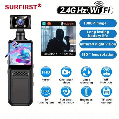 1 Máy ảnh bỏ túi cầm tay M12, Thiết bị thực thi pháp luật di động, Kẹp lưng, Máy ảnh thể thao, Máy quay video cầm tay, Máy quay xe đạp, Máy ảnh thể thao ngoài trời