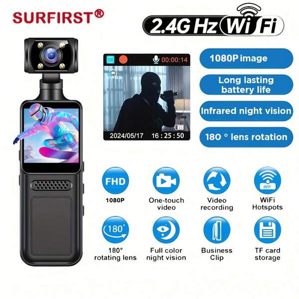 1 Máy ảnh bỏ túi cầm tay M12, Thiết bị thực thi pháp luật di động, Kẹp lưng, Máy ảnh thể thao, Máy quay video cầm tay, Máy quay xe đạp, Máy ảnh thể thao ngoài trời