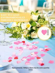 1000 tờ giấy hình trái tim, giấy hình trái tim cỡ lớn dùng để trang trí bàn tiệc ngày lễ tình nhân, đám cưới, sinh nhật, tiệc độc thân, tiệc bóng bay (đỏ/trắng/hồng/đỏ hồng) - Hồng - Xem 8