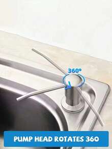 1 Set Kitchen Sink Soap Dispenser Pump, Stainless Steel Head Sink Hand Soap Dispenser, Soap Dispenser With Tube Hose Bottle Accessories, Home Bathroom Decoration Autumn Decoration, Christmas Must-Have. Kitchen Items Kitchen Accessories Kitchen Tools - Multicolor - View 4