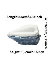 1pc Decorative Ceramic Jewelry Tray, Seashell, Starfish Shaped Trinket Dish, Ceramic Ring Earring Holder, Ocean Theme Decor Dish For Rings, Earrings, Necklaces, Bracelets, Watches, Keys, Bathroom, Bedroom, Office Accessories, Home Decor