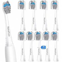 Replacement Toothbrush Heads Compatible With Philips Sonicare 5300 6500 6100 ProtectiveClean, HX6 HX9 C-2 Series Brush Heads Refills, Charcoal, 10 Pack{Inchcolor_nameinch:Inch10pcsinch} - 10pcs - 查看 1