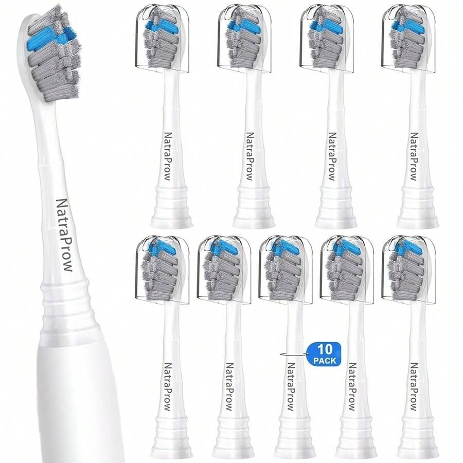 Replacement Toothbrush Heads Compatible With Philips Sonicare 5300 6500 6100 ProtectiveClean, HX6 HX9 C-2 Series Brush Heads Refills, Charcoal, 10 Pack{Inchcolor_nameinch:Inch10pcsinch} - 10pcs - 查看 1