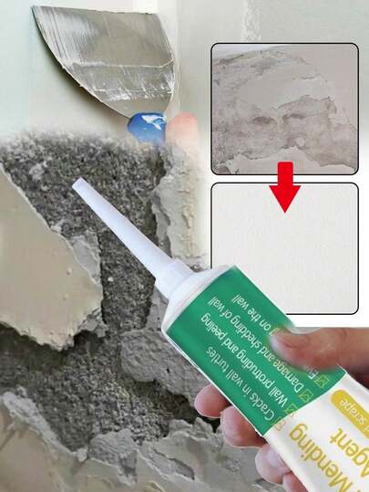 JAYSUING Wall Repair Paste, Repair Wall Peeling Off, Dull, Without Luster, Cracked Wall, Household Nail Hole Repair Putty Wall Repair Waterproof And Mildew-Proof Wall Repair Paste Wall Crack Repair, Send Family Members, Friends Gifts (New And Old Models Are Sent Randomly)