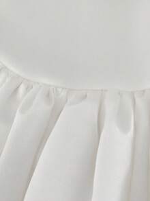 女婴可爱白色蝴蝶结吊带薄纱公主裙，适合生日派对、聚会、圣诞节、婚礼、花童等场合