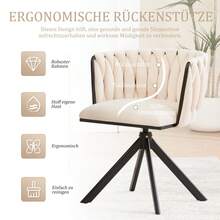 Velvet Armchair With Heavy-Duty Metal Frame, 180° Swivel Function, Back-Friendly Ergonomics And Velvety Luxury For Flexible Use Between Salon, Boudoir And Creative Workspace (2-Piece Set)