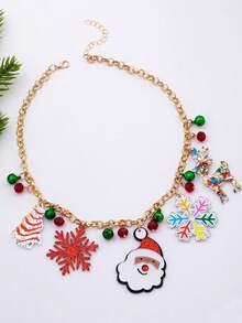 1件圣诞老人项链费加罗链圣死神吊坠/挂饰圣犹达男女项链 - 聖誕老公公 - 查看 6