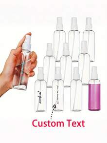 Spray Bottle, Custom Spray Bottles, Small Spray Bottle-Customizable Text, Disinfection, Travel, Portable, Separate Bottle, Facial Makeup, Water Replenishing,Mist Spray Bottle, Portable Transparent Pet Mist Spray Bottles, Empty Perfume/Toner/ Sprayers For Travel, Hotel, Refilling Cosmetic Samples - Multicolor - View 1