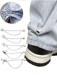 2pcs Adjustable Magnetic Pants Clips And Cuff Clips ,Detachable Hem Clips Suitable For Pants And T-Shirts, Strong Magnetic Clip Fastener - Multicolor - View 1