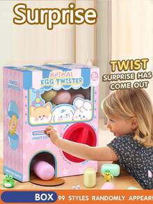 儿童趣味扭蛋机游戏，亲子互动玩具，儿童娃娃抓机玩具，扭蛋机礼物，男孩女孩生日礼物（颜色配件随机，手工测量可能有轻微偏差） - 彩色 - 查看 2